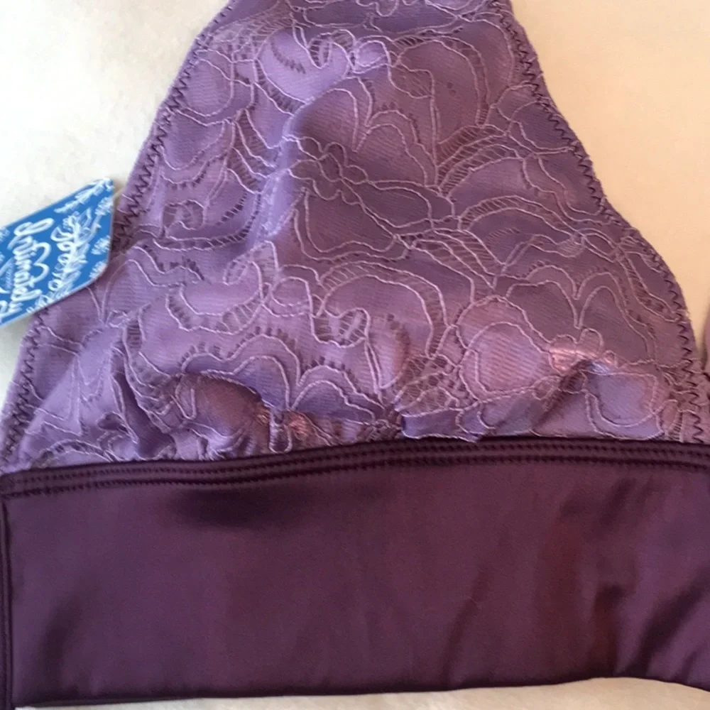NWT FREE PEOPLE SATIN & LACE VIOLET/PLUM - Picture 3 of 7